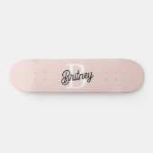 Modern gepersonaliseerd monogram en naam Pastel Pi Persoonlijk Skateboard (Horizontaal)