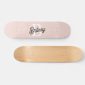 Modern gepersonaliseerd monogram en naam Pastel Pi Persoonlijk Skateboard (Horizontaal)