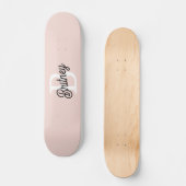 Modern gepersonaliseerd monogram en naam Pastel Pi Persoonlijk Skateboard (Voorkant)