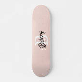 Modern gepersonaliseerd monogram en naam Pastel Pi Persoonlijk Skateboard (Voorkant)