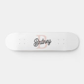 Modern gepersonaliseerd monogram en naam Pastel Pi Persoonlijk Skateboard (Horizontaal)