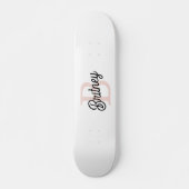Modern gepersonaliseerd monogram en naam Pastel Pi Persoonlijk Skateboard (Voorkant)