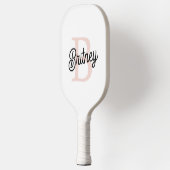 Modern gepersonaliseerd monogram en naam Pastel Pi Pickleball Paddle (Links)
