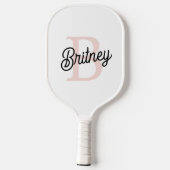 Modern gepersonaliseerd monogram en naam Pastel Pi Pickleball Paddle (Achterkant)