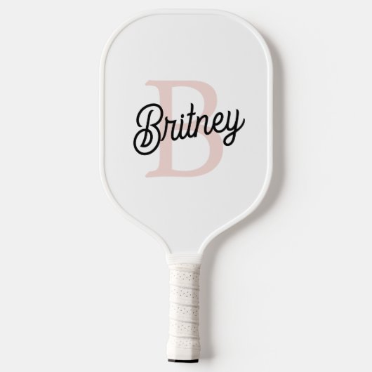 Modern gepersonaliseerd monogram en naam Pastel Pi Pickleball Paddle (Achterkant)