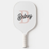 Modern gepersonaliseerd monogram en naam Pastel Pi Pickleball Paddle (Voorkant)