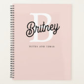 Modern gepersonaliseerd monogram en naam Pastel Pi Planner (Voorkant)
