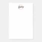 Modern gepersonaliseerd monogram en naam Pastel Pi Post-it® Notes (Voorkant)