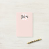 Modern gepersonaliseerd monogram en naam Pastel Pi Post-it® Notes (Op bureau)