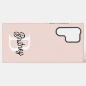Modern gepersonaliseerd monogram en naam Pastel Pi Samsung Galaxy Hoesje (Achterkant horizontaal)