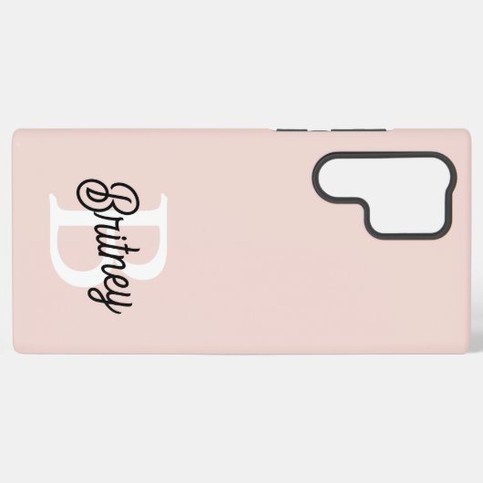 Modern gepersonaliseerd monogram en naam Pastel Pi Samsung Galaxy Hoesje (Achterkant horizontaal)