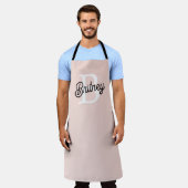 Modern gepersonaliseerd monogram en naam Pastel Pi Schort (Gedragen)