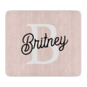 Modern gepersonaliseerd monogram en naam Pastel Pi Snijplank (Voorkant)