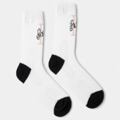 Modern gepersonaliseerd monogram en naam Pastel Pi Sokken (Rechts)
