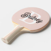 Modern gepersonaliseerd monogram en naam Pastel Pi Tafeltennisbatje (Voorkant Gekanteld)