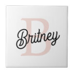 Modern gepersonaliseerd monogram en naam Pastel Pi Tegeltje<br><div class="desc">Introductie van onze Modern Personalized Monogram and Name Pastel Pink Ceramic Tegel, een chique en aanpasbare toevoeging aan uw inrichting. Deze tegel heeft een zacht pastelroze ontwerp, gepersonaliseerd met uw monogram en naam, waardoor het een unieke en stijlvolle touch is voor elke ruimte. Perfect voor gebruik als decoratief accent in...</div>