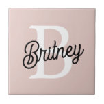 Modern gepersonaliseerd monogram en naam Pastel Pi Tegeltje<br><div class="desc">Introductie van onze Modern Personalized Monogram and Name Pastel Pink Ceramic Tegel, een chique en aanpasbare toevoeging aan uw inrichting. Deze tegel heeft een zacht pastelroze ontwerp, gepersonaliseerd met uw monogram en naam, waardoor het een unieke en stijlvolle touch is voor elke ruimte. Perfect voor gebruik als decoratief accent in...</div>