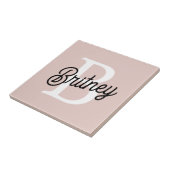 Modern gepersonaliseerd monogram en naam Pastel Pi Tegeltje (Zijkant)