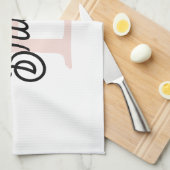 Modern gepersonaliseerd monogram en naam Pastel Pi Theedoek (Quarter Fold)