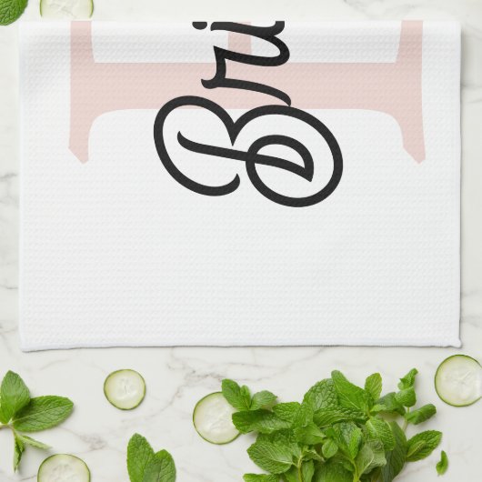 Modern gepersonaliseerd monogram en naam Pastel Pi Theedoek (Gevouwen)