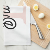 Modern gepersonaliseerd monogram en naam Pastel Pi Theedoek (Quarter Fold)