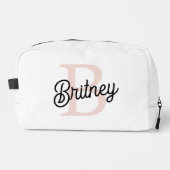 Modern gepersonaliseerd monogram en naam Pastel Pi Toilettasje (Voorkant)