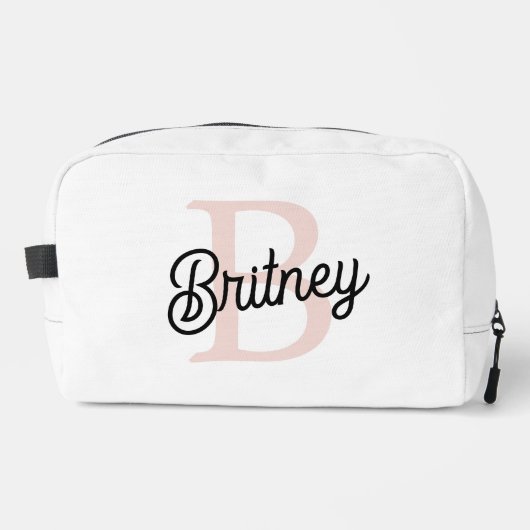 Modern gepersonaliseerd monogram en naam Pastel Pi Toilettasje (Voorkant)