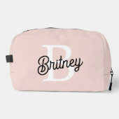 Modern gepersonaliseerd monogram en naam Pastel Pi Toilettasje (Voorkant)
