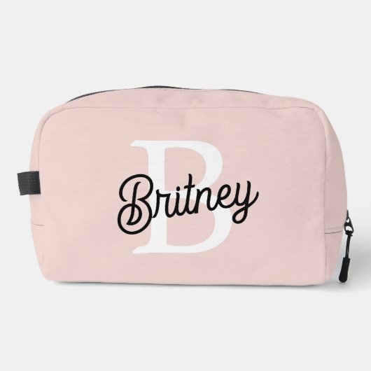 Modern gepersonaliseerd monogram en naam Pastel Pi Toilettasje (Voorkant)