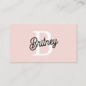 Modern gepersonaliseerd monogram en naam Pastel Pi Visitekaartje (Voorkant)