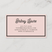Modern gepersonaliseerd monogram en naam Pastel Pi Visitekaartje (Achterkant)