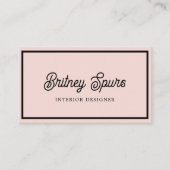Modern gepersonaliseerd monogram en naam Pastel Pi Visitekaartje (Voorkant)