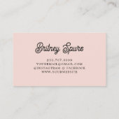 Modern gepersonaliseerd monogram en naam Pastel Pi Visitekaartje (Achterkant)