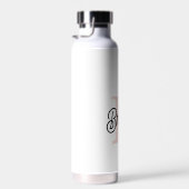 Modern gepersonaliseerd monogram en naam Pastel Pi Waterfles (Rechts)
