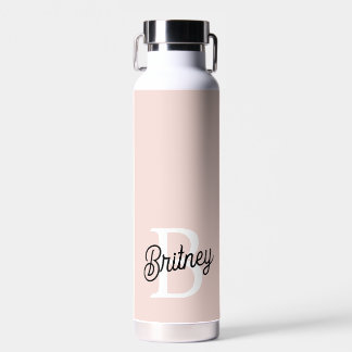 Modern gepersonaliseerd monogram en naam Pastel Pi Waterfles