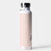 Modern gepersonaliseerd monogram en naam Pastel Pi Waterfles (Rechts)