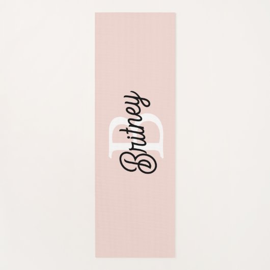 Modern gepersonaliseerd monogram en naam Pastel Pi Yogamat (Voorkant)