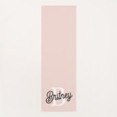 Modern gepersonaliseerd monogram en naam Pastel Pi Yogamat (Voorkant)