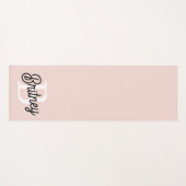 Modern gepersonaliseerd monogram en naam Pastel Pi Yogamat (Voorkant (horizontaal))