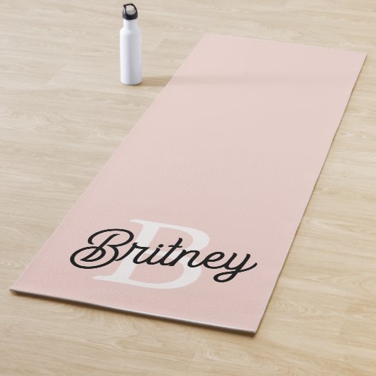 Modern gepersonaliseerd monogram en naam Pastel Pi Yogamat (In situ)