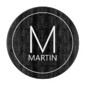 Modern gepersonaliseerd monogram en naam snijbiet snijplank (Voorkant)