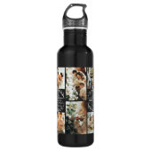 Modern gepersonaliseerd monogram & fotocollage vle waterfles  (Voorkant)