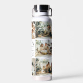 Modern gepersonaliseerd monogram & fotocollage wat waterfles (Achterkant)