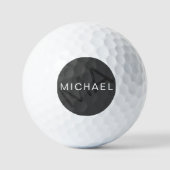 Modern Gepersonaliseerd Monogram Grijs Golfballen (Voorkant)