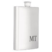 Modern gepersonaliseerd monogram heupfles (Rechts)