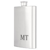 Modern gepersonaliseerd monogram heupfles (Links)