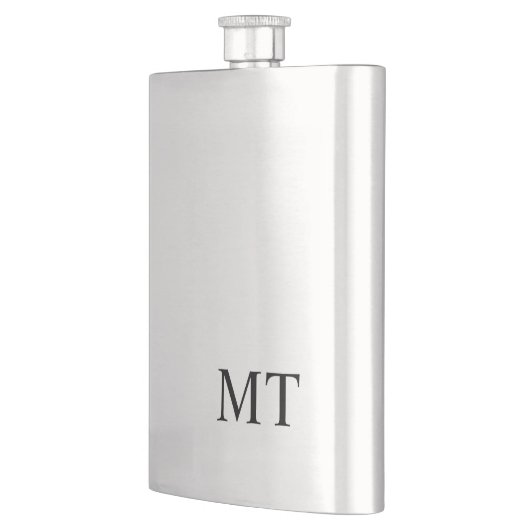 Modern gepersonaliseerd monogram heupfles (Links)