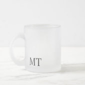 Modern gepersonaliseerd monogram matglas koffiemok (Links)