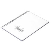 Modern gepersonaliseerd monogram naam Notitieboek (Linkerzijde)