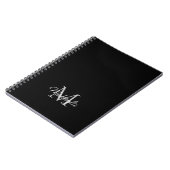 Modern gepersonaliseerd monogram naam Notitieboek (Linkerzijde)
